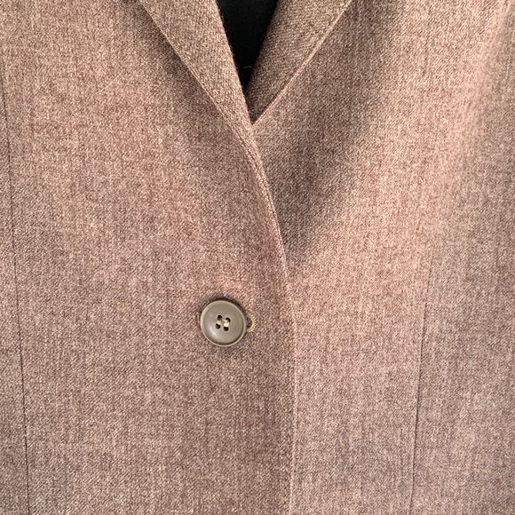 Women’s VTG 80s Wool Midi Skirt Suit Lined Tweed Brown Classic Fall  Preppy - Picture 7 of 12